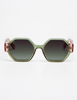 Valette - Shiny Bicolor Green/Pink with Burgundy gradient lenses