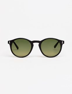 Bayou - Acetate Black with Green gradient lenses