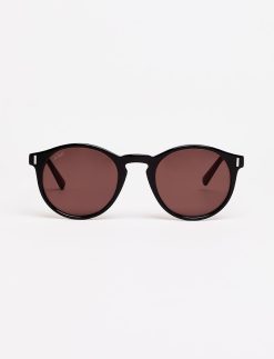 Bayou - Acetate Black with Burgundy lenses