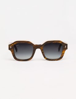 Carole - Acetate Stripe Brown/Beige topline