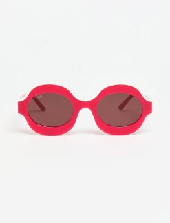 Paola - Shiny Cherry/Beige Topline with Burgundy gradient lenses